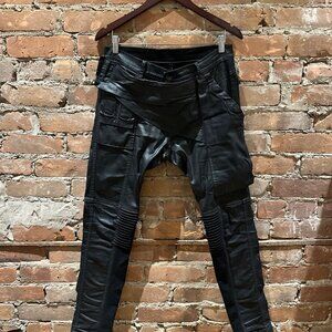 Rick Owens DRKSHDW Waxed Memphis Moto Pants (DU15F5356-SBW) – Black Wax